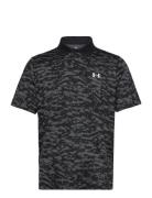 Ua Perf 3.0 Printed Polo Tops Polos Short-sleeved Black Under Armour