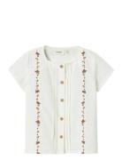 Nmfjolene Ss Loose Shirt Lil Tops Shirts Short-sleeved Shirts White Li...