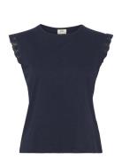 Jdysalva Life S/L Crochet Top Jrs Tops T-shirts & Tops Sleeveless Blac...