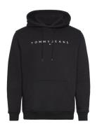 Tjm Reg Linear Logo Hoodie Ext Tops Sweatshirts & Hoodies Hoodies Blac...
