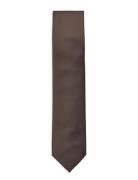 Polyester Tie 7 Cmpolyester Tie 7 Cm Slips Brown Lindbergh Black