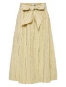 Yasmellow Hw Long Skirt S. Skirts Maxi Skirts Cream YAS