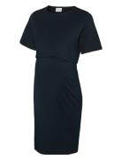 Mlmay June Ss Jrs Abk Dress 2F Kort Kjole Navy Mamalicious