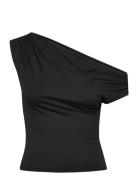 Micro Top Tops T-shirts & Tops Sleeveless Black Gina Tricot
