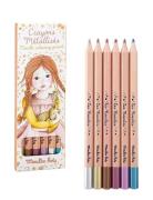 Colouring Pencils 6 Pcs - Metallic - Les Rosalies Toys Creativity Draw...