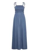 Onlcharis Life Smock Maxi Dress Wvn Maxikjole Festkjole Blue ONLY