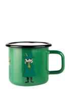 Moomin Enamel Mug 37Cl Home Tableware Cups & Mugs Coffee Cups Green Mo...