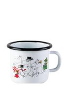 Moomin Enamel Mug 25Cl Home Tableware Cups & Mugs Coffee Cups White Mo...