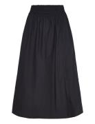 Barletta Poplin Square Skirt Skirts Knee-length & Midi Skirts Navy Fre...