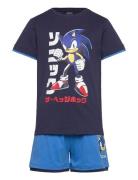 Tshirt + Short Sets Sets With Short-sleeved T-shirt Blue Sonic