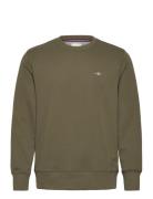 Reg Shield C-Neck Sweat Tops Sweatshirts & Hoodies Sweatshirts Khaki G...