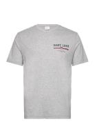 Graphic Ss T-Shirt Tops T-Kortærmet Skjorte Grey GANT
