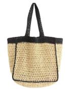 Bag Straw Louisa Shopper Taske Beige Lindex