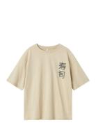 Nkmkane Ss Rlx Top Ps Noos Tops T-Kortærmet Skjorte Beige Name It