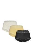 Brief High Emelie Lace 3 P Lingerie Panties High Waisted Panties Multi...