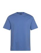 Monogram Embroidery Regular Tee Tops T-Kortærmet Skjorte Blue HAN Kjøb...