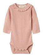 Nbfrachel Nis Ls Slim Body Lil Noos Bodies Long-sleeved Pink Lil'Ateli...
