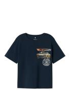 Nmmjorge Hotwheels Nreg Ss Top Box Sky Tops T-Kortærmet Skjorte Navy N...