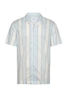 Striped Linen/Cotton Shirt S/Sstriped Linen/Cotton Shirt S/S Tops Shir...