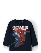 Nmmjuice Spider Nreg Ls Top Noos Mar Tops T-shirts Long-sleeved T-Skjo...