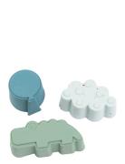 Silic Shapes 3 Pcs Happy Clouds Blue Home Meal Time Lunch Boxes Multi/...