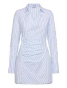 Longsleeved Asymmetric Mini Shirt Dress Dresses Shirt Dresses Blue Wee...