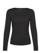 Tjw Reg Soft Rib Essential Ls Tops T-shirts & Tops Long-sleeved Black ...