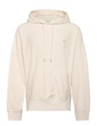 Premium Terry Monogram Hoodie Tops Sweatshirts & Hoodies Hoodies Cream...