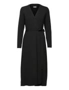 Wrap Around Dress, Black Knælang Kjole Black Papu