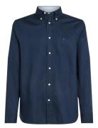 Linen Blend Solid Rf Shirt Tops Shirts Linen Shirts Navy Tommy Hilfige...