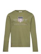 Archive Shield Ls T-Shirt Tops T-shirts Long-sleeved T-Skjorte Khaki G...