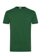 Contrast Logo Ss T-Shirt Tops T-Kortærmet Skjorte Green GANT