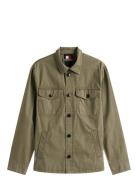 Cotton Twill Shirt Jacket Tynd Jakke Khaki Green Tommy Hilfiger
