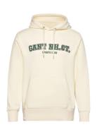 Graphic Sweat Hoodie Tops Sweatshirts & Hoodies Hoodies Cream GANT