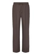 Loose Checked Trousers Bottoms Trousers Casual Brown Weekday