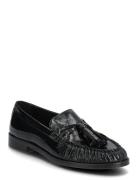 Marietta Leather Loafers Shoes Flat Loafers Black ALOHAS