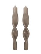 Twist Taper Candle Home Decoration Candles Pillar Candles Grey Broste ...