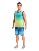 Fashionistas Ken Doll #236 In Ombre Tank And Jean Shorts, Black Hair T...