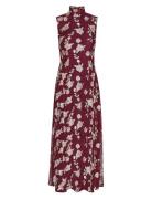 Mesh Asymmetric Dress Knælang Kjole Red ROTATE Birger Christensen