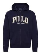 Logo Fleece Full-Zip Hoodie Tops Sweatshirts & Hoodies Hoodies Navy Po...