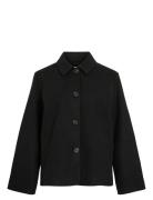 Viclaudia L/S Jacket- Noos Uldjakke Jakke Black Vila