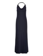 Jersey Cowlneck Halter Gown Maxikjole Festkjole Black Lauren Ralph Lau...