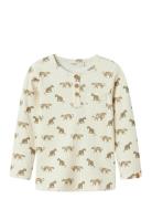 Nmmlavo Eno Slim Ls Top Lil Tops T-shirts Long-sleeved T-Skjorte White...