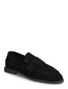 Elmira Suede Shoes Flat Loafers Black Pavement