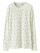 Nkfwang Wool Needle Ls Top Tops T-shirts Long-sleeved T-Skjorte White ...