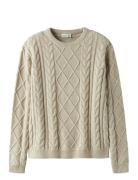 Nkmlyle Ls Knit Tops Knitwear Pullovers Cream Name It