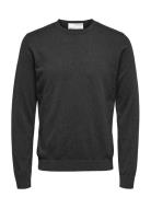 Slhberg Crew Neck Noos Tops Knitwear Round Necks Green Selected