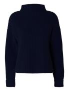 Slfselma Ls Knit Pullover Tops Knitwear Jumpers Navy Selected