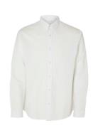 Slhregnew-Linen Shirt Ls Classic W Tops Shirts Casual White Selected
