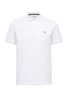 Slhdante Ss Polo Noos Tops Polos Short-sleeved White Selected